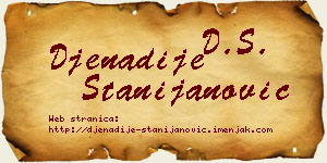 Đenadije Stanijanović vizit kartica